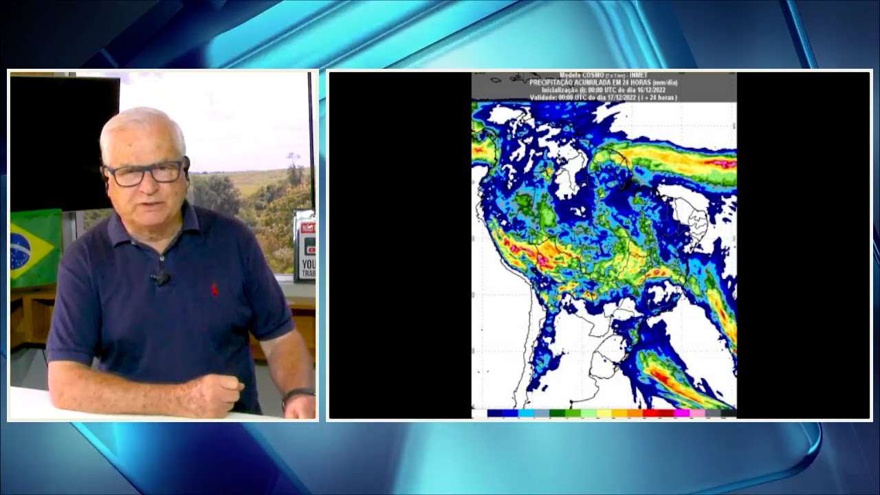 chuvas no centro norte podem chegar a 400 mm e volumes baixos no sul do pais