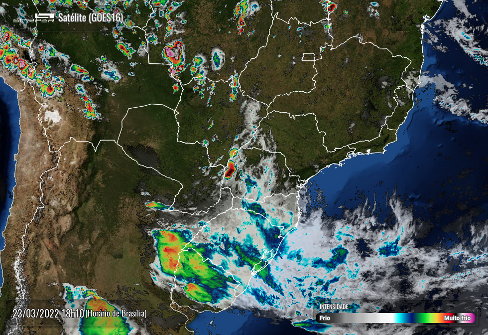 instabilidade continua ate o fim da semana com possibilidade de temporais