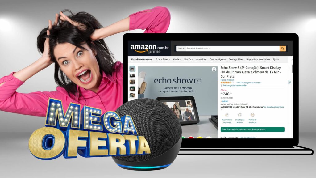 Echo Show 8 em oferta na Amazon