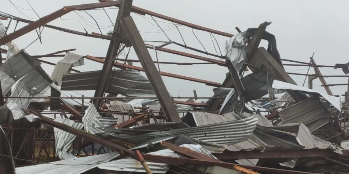 Ciclone destrói estruturas de produtores de leite do Rio Grande do Sul