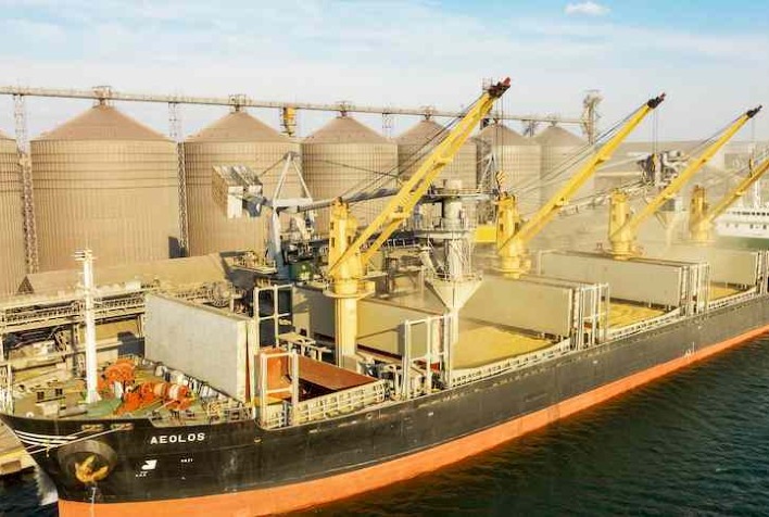 Quantas toneladas de grãos a Ucrânia exportou até agora em 2023/24, de acordo com o ministério?