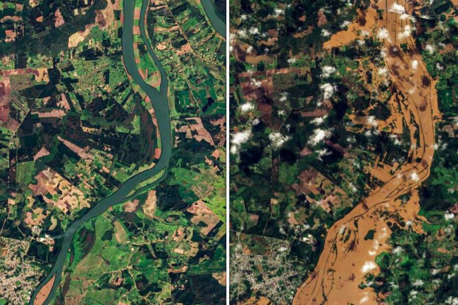 Quais informacoes as imagens de satelite fornecem sobre o alcance