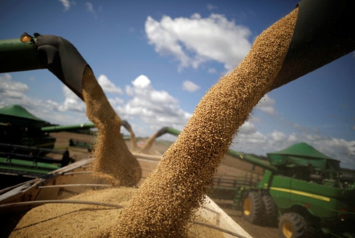Qual e a porcentagem de comercializacao da soja brasileira na