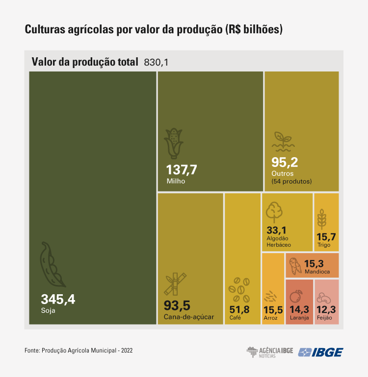 valor bruto da produção de soja