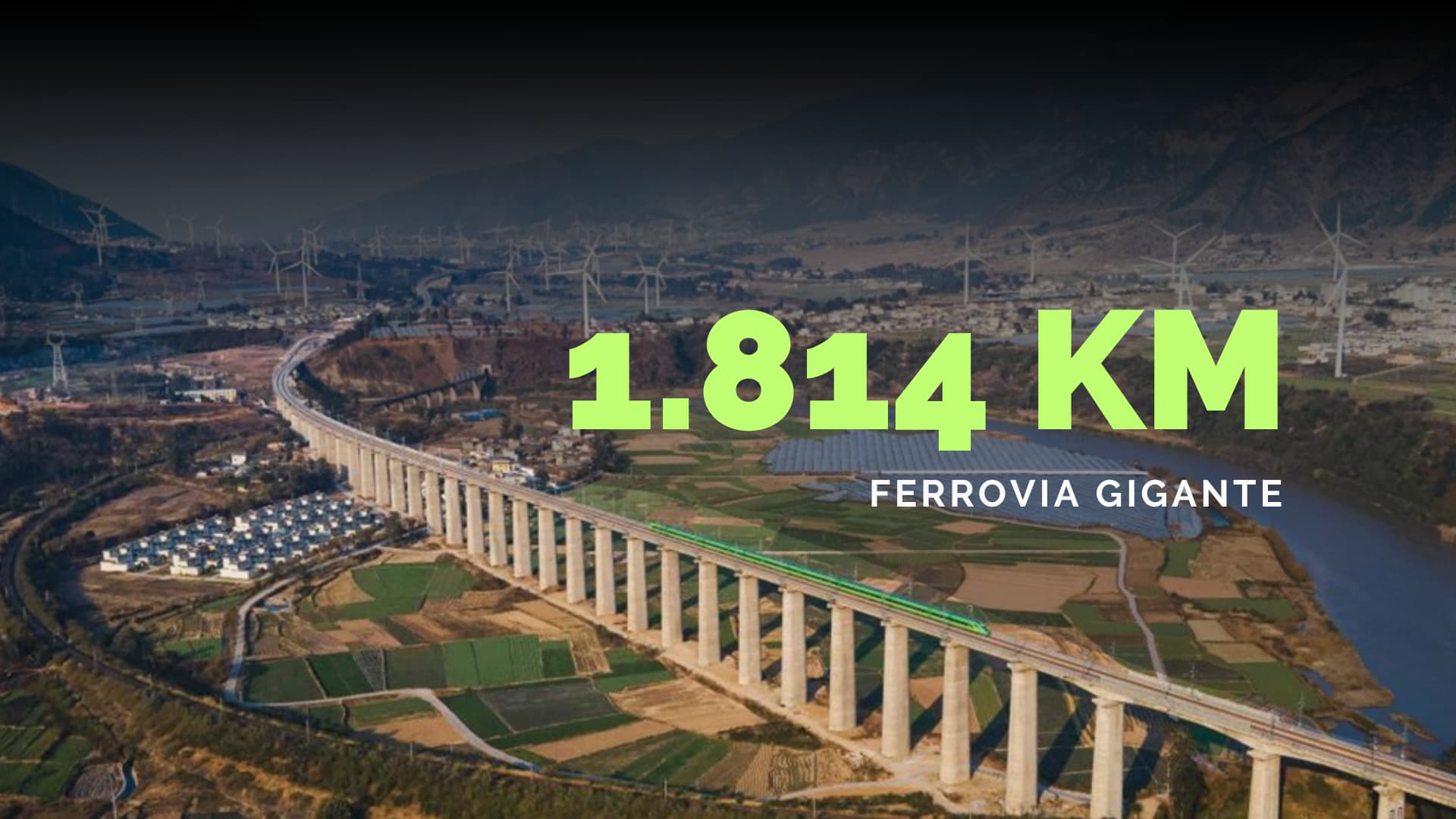 Qual é a extensão da colossal ferrovia de 1.814 km?