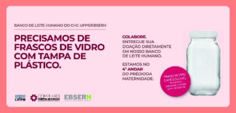 TRE-PR arrecada frascos de vidro para o Banco de Leite do Hospital de Clínicas da UFPR — Tribunal Regional Eleitoral do Paraná