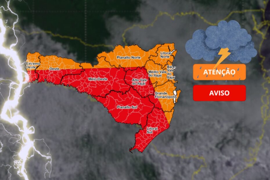 Santa Catarina continua em alerta para temporais