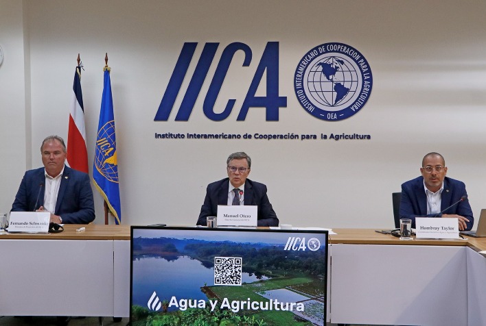 Quais são os parceiros envolvidos na iniciativa hemisférica liderada pelo IICA para enfrentar a crise hídrica que ameaça a segurança alimentar?