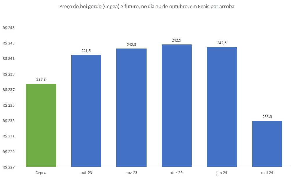preço futuro do gado