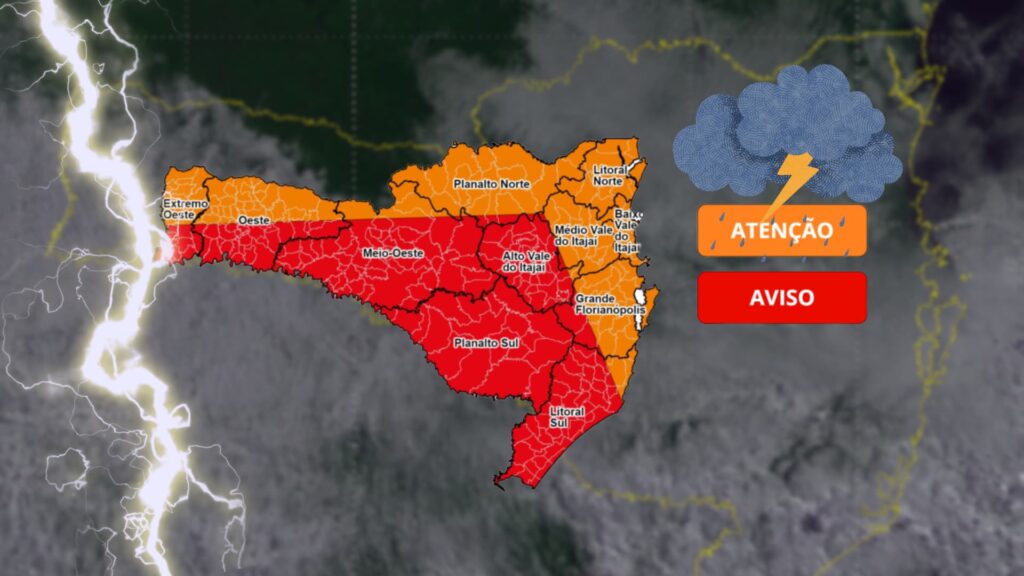 Santa Catarina continua em alerta para temporais