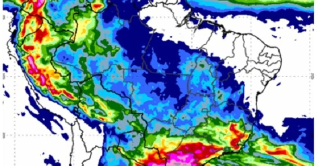 Chuvas castigam Sul a partir desta sexta; próxima semana pode ter mais de 300 mm em 7 dias