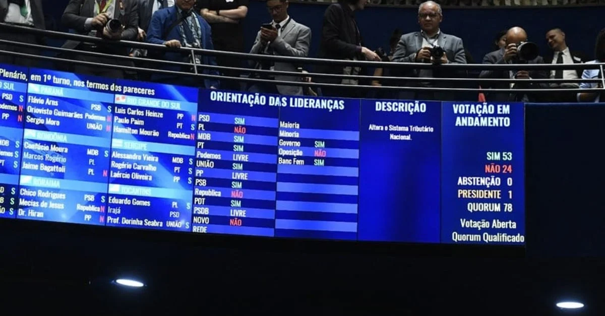 Senado aprova reforma tributária em 1º turno 19 Senado aprova reforma tributária no primeiro turno no Plenário