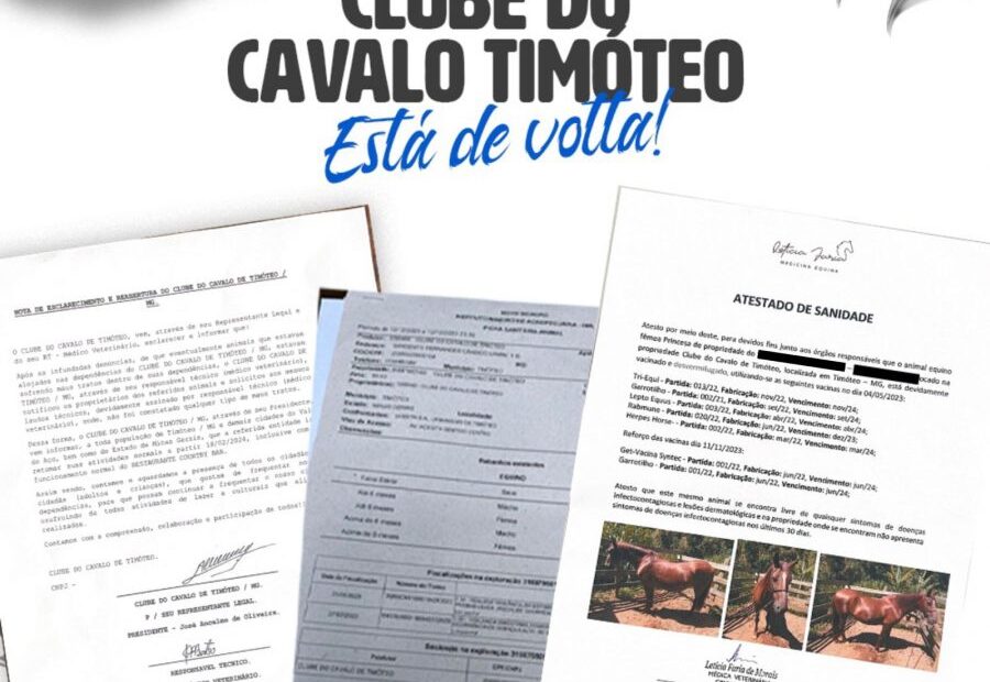 COMUNICADO DO CLUBE DO CAVALO DE TIMÓTEO – REABERTURA DE TODO O ESPAÇO – Jornal Bairros Net