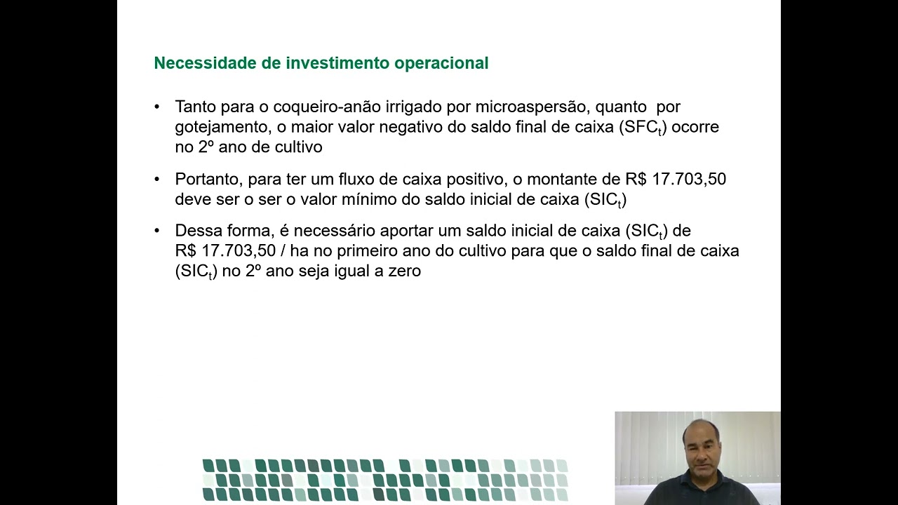 curso irrigacao do coqueiro anao modulo 6 viabilidade economica do coqueiro anao irrigado