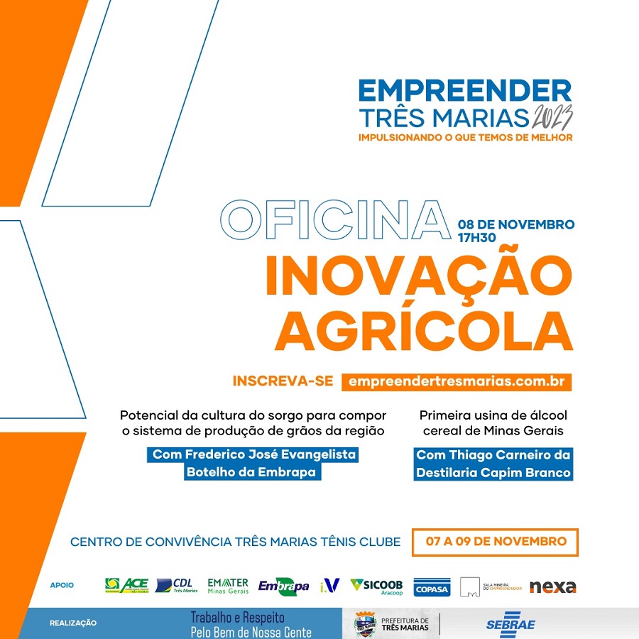 Embrapa apresenta sistema de produção de grãos no “Empreender Três Marias 2023”