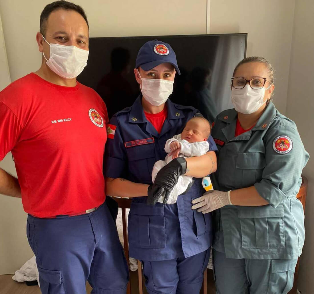 Recém-nascido salvo por Bombeiros após engasgamento