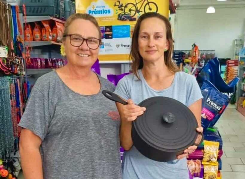 Sorteio de prêmios na Agropecuária Estilo em Picada Café