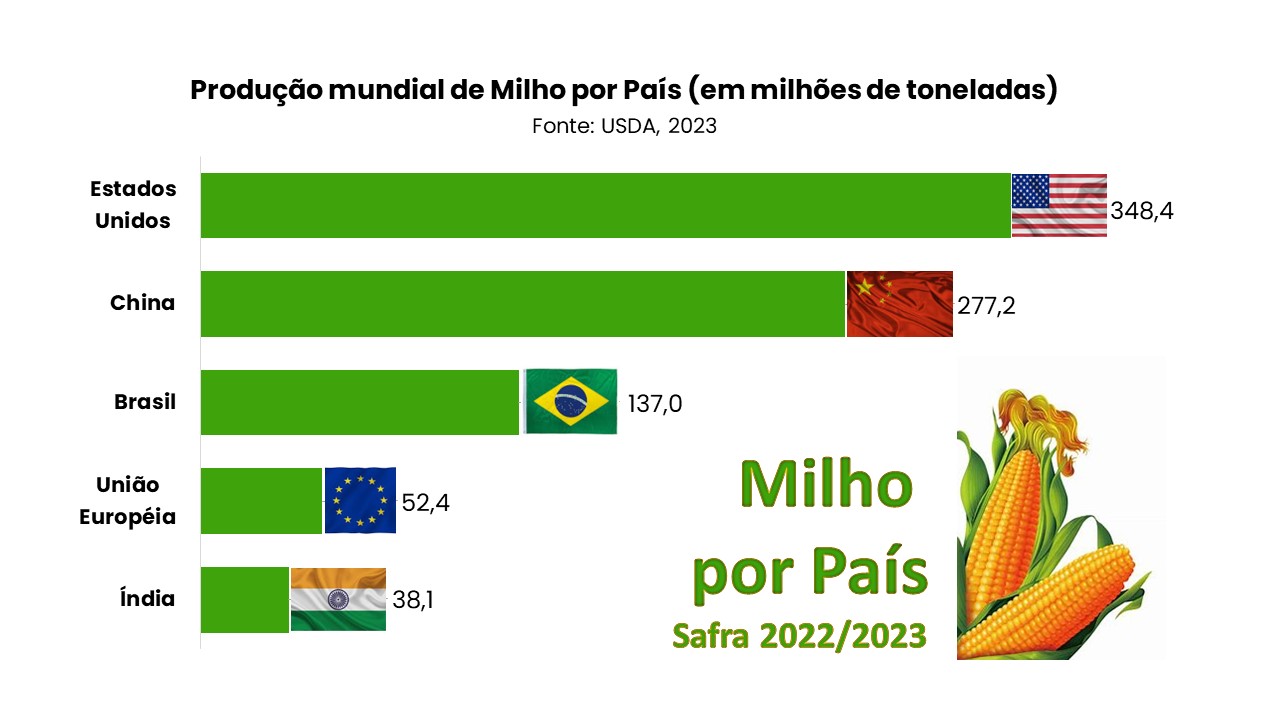Você está visualizando atualmente Quem são e quanto produzem os 5 maiores produtores de milho do mundo?