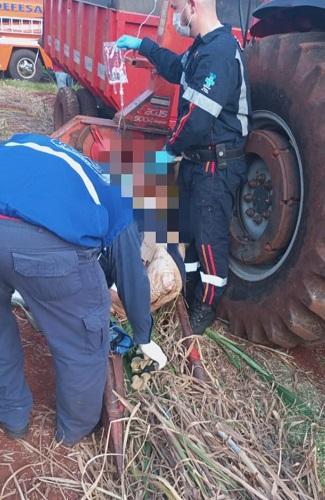 Trabalhador tem perna decepada enquanto fazia silagem no oeste – Portal Rondon