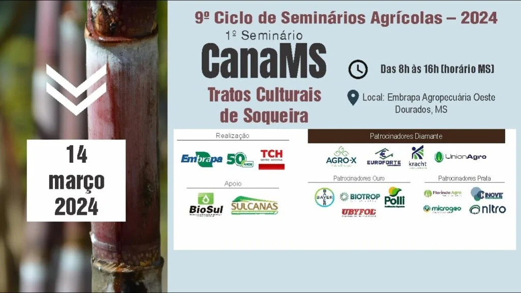 9º Ciclo de Seminários Agrícolas - 2024 - 1º Seminário CanaMS - Tratos culturais de soqueira 1 9o ciclo de seminarios agricolas 2024 1o seminario canams tratos culturais de soqueira