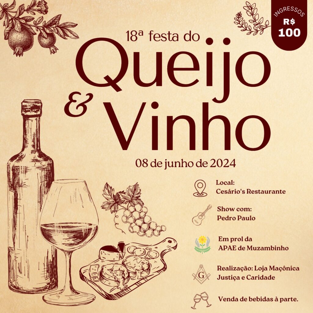 Venha Celebrar na 18ª Festa do Queijo e Vinho em Muzambinho!