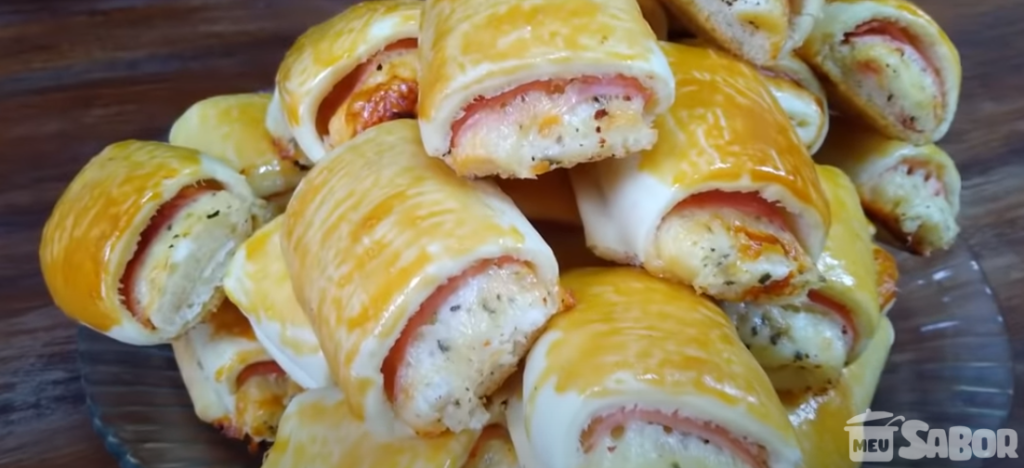 Enroladinho de presunto e queijo - CAPITAL DA TILÁPIA NEWS