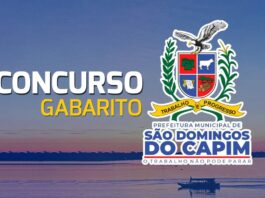 Gabarito São Domingos do Capim-PA 2024 sai pelo IVIN