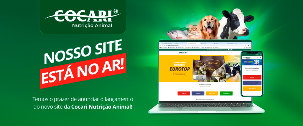 Está no ar o novo canal de comunicação e vendas de nutrição animal da Cocari