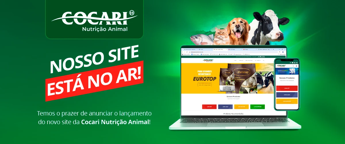 Descubra o Canal de Nutrição Animal da Cocari 11 Está no ar o novo canal de comunicação e vendas de nutrição animal da Cocari
