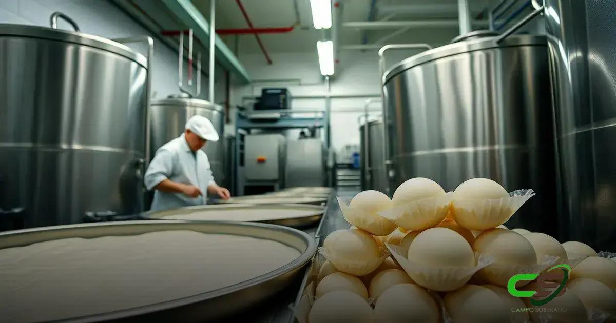 Como o queijo mussarela processado é produzido?