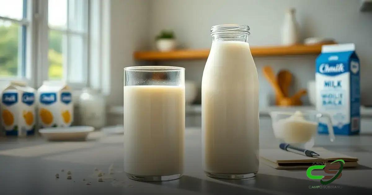 Diferença entre gordura do leite integral e desnatado