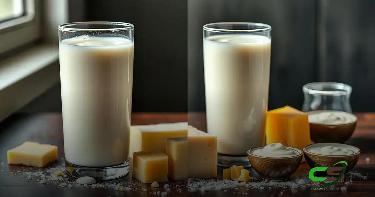 Diferença entre leite integral e desnatado