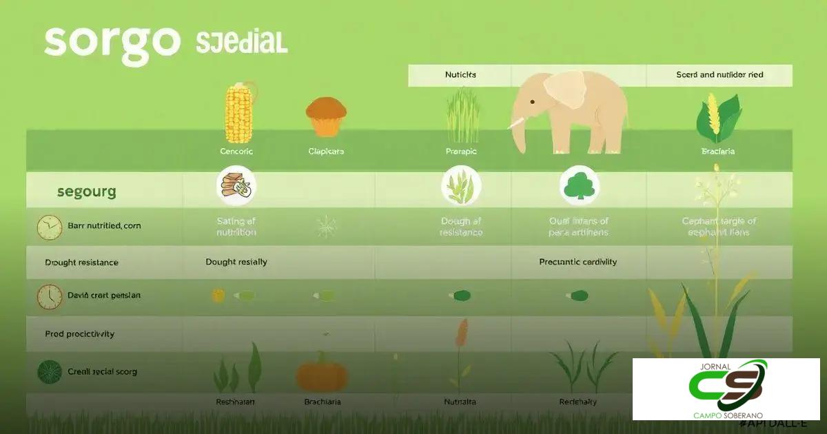 Como o sorgo se compara a outras forragens?