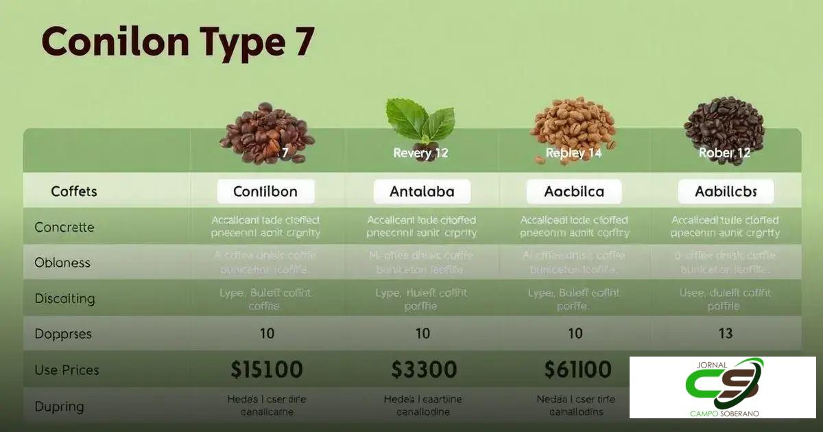 Comparação com outros tipos de café Comparação com outros tipos de café