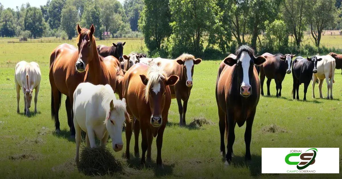 Qual a importância do feno para os animais?