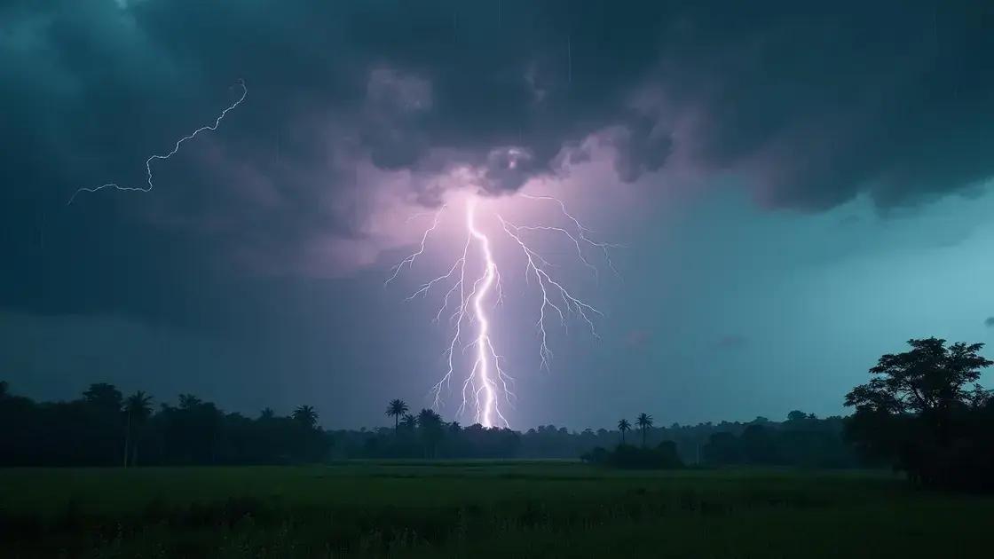 Chuvas fortes e raios preocupam várias regiões do Brasil nesta quarta-feira