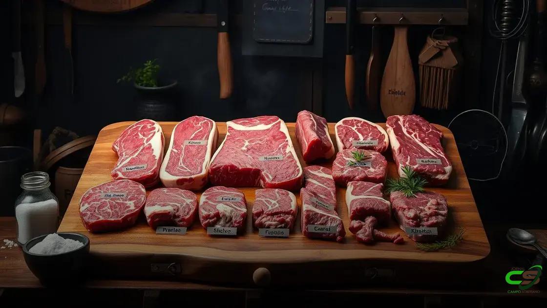 Cortes de carne bovino: guia prático com nomes, usos e dicas de preparo para não errar