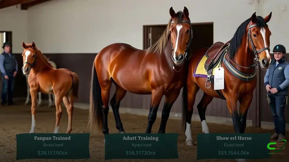 quanto custa um cavalo pampa hoje: preços e fatores que influenciam
