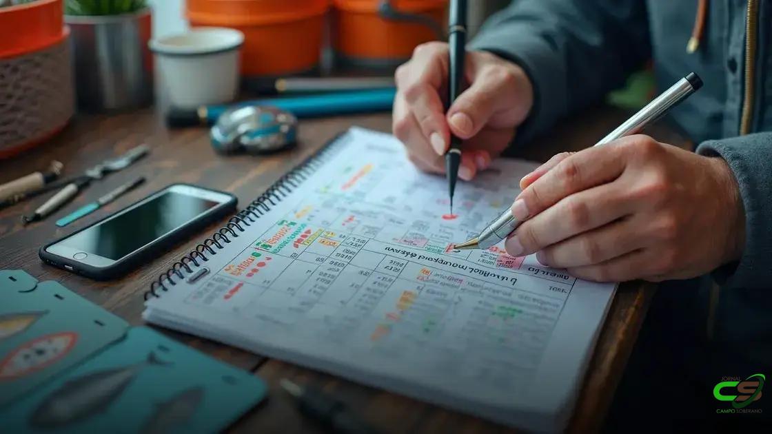 planos práticos para montar sua agenda de pesca