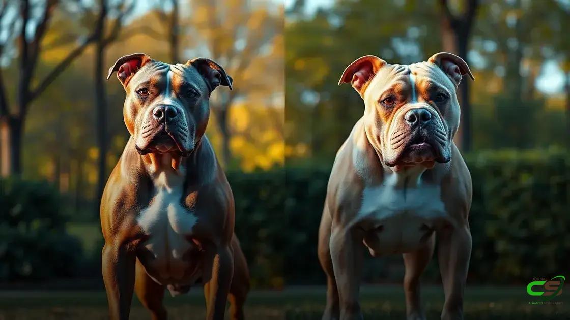 pitbull clássico vs american bully: diferenças reais