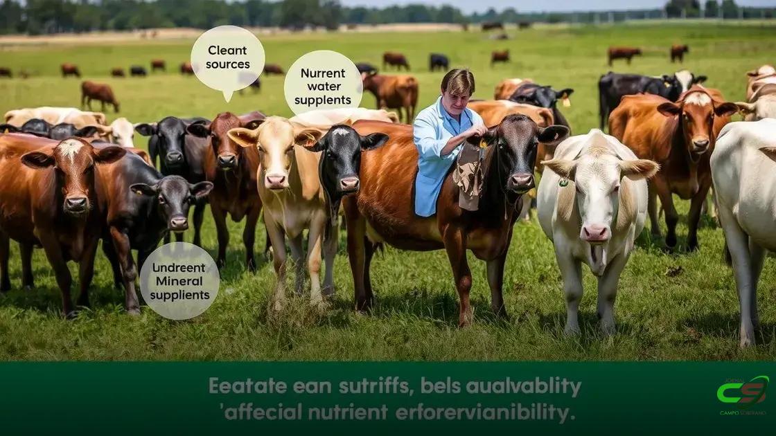 os principais fatores que influenciam a biodisponibilidade em bovinos os principais fatores que influenciam a biodisponibilidade em bovinos