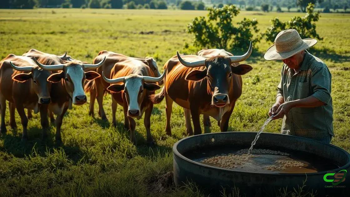 alimentação adequada para vacas de chifres