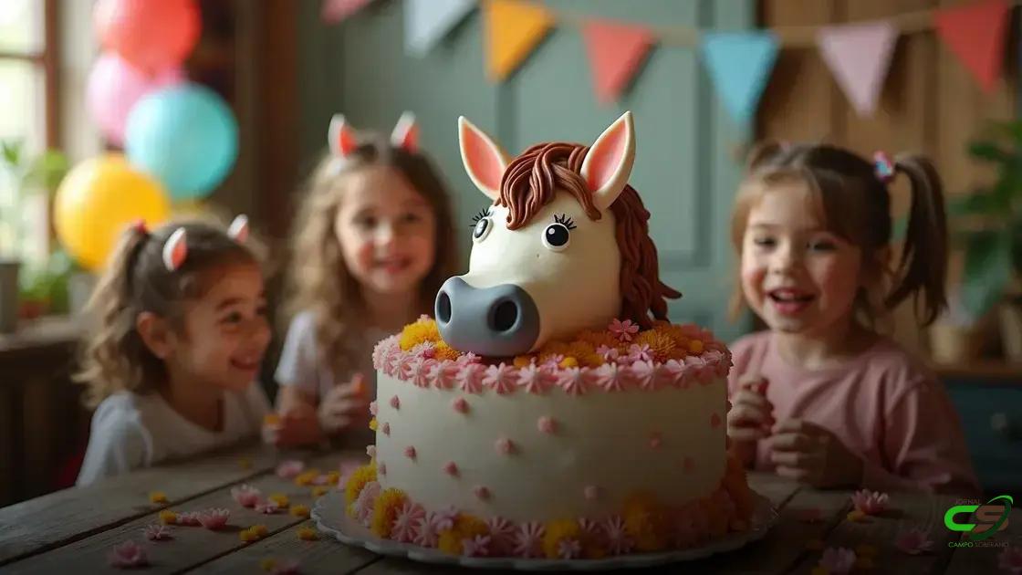 bolo tema cavalo infantil: dicas, modelos e ideias criativas para festas únicas