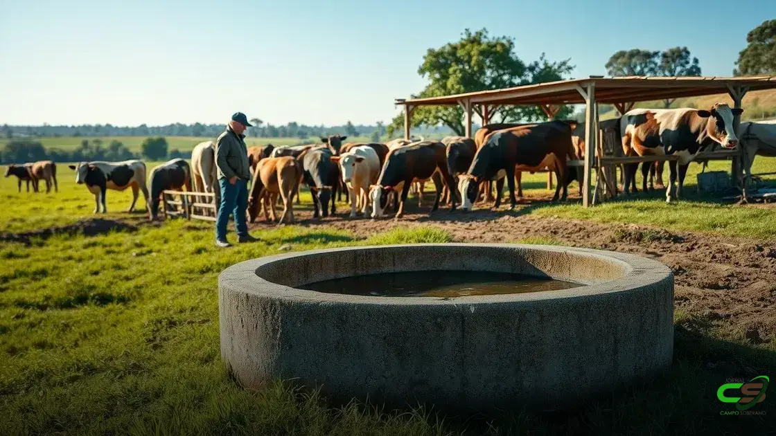 Cocho de cimento para água: veja dicas essenciais para durabilidade e eficiência na fazenda