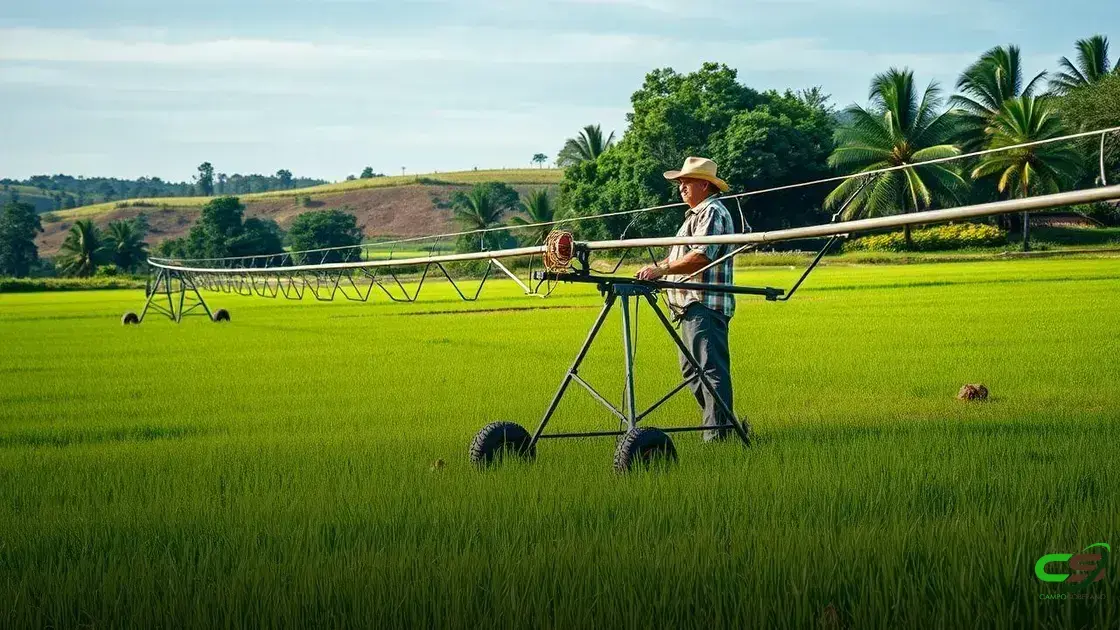 Conservação e irrigação da pastagem