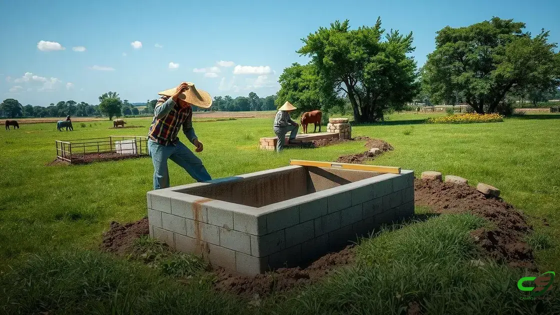 Cuidados na instalação do cocho de água