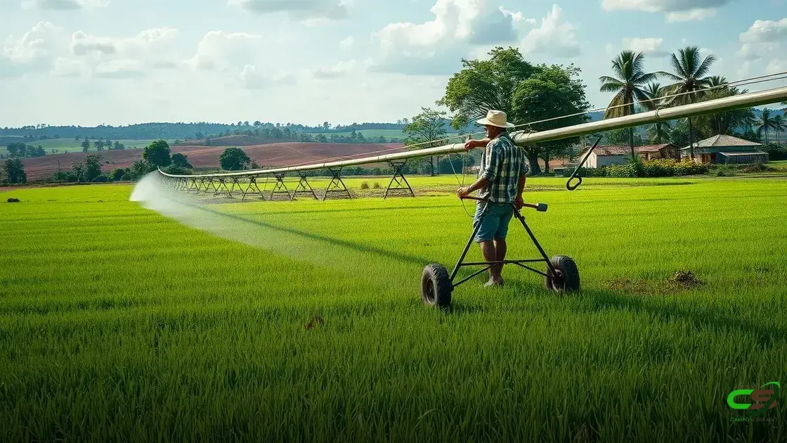 Cuidados na irrigação e irrigação