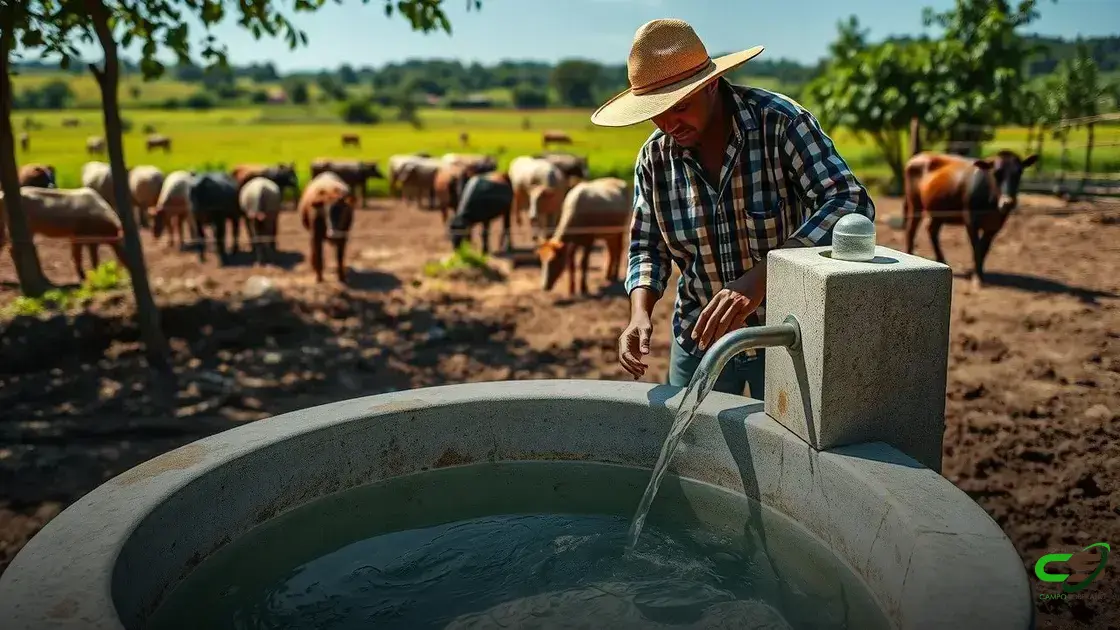 Custos e benefícios do cocho de cimento para água