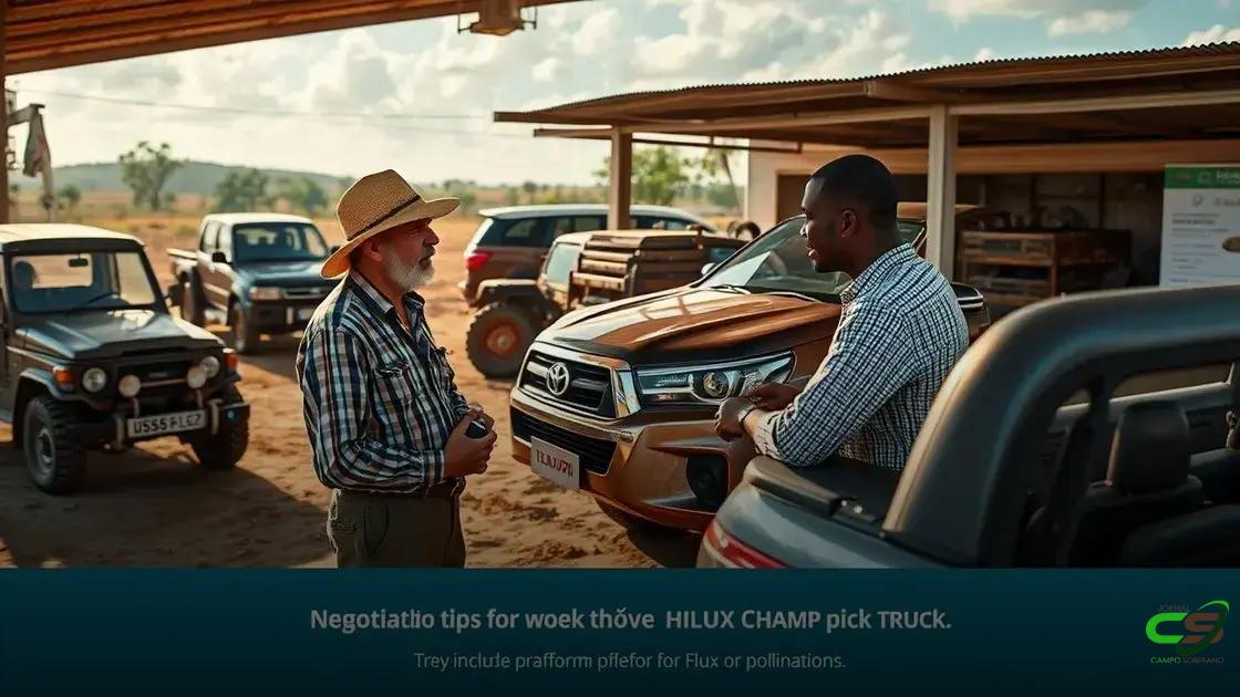 dicas para negociar a compra da sua hilux champ