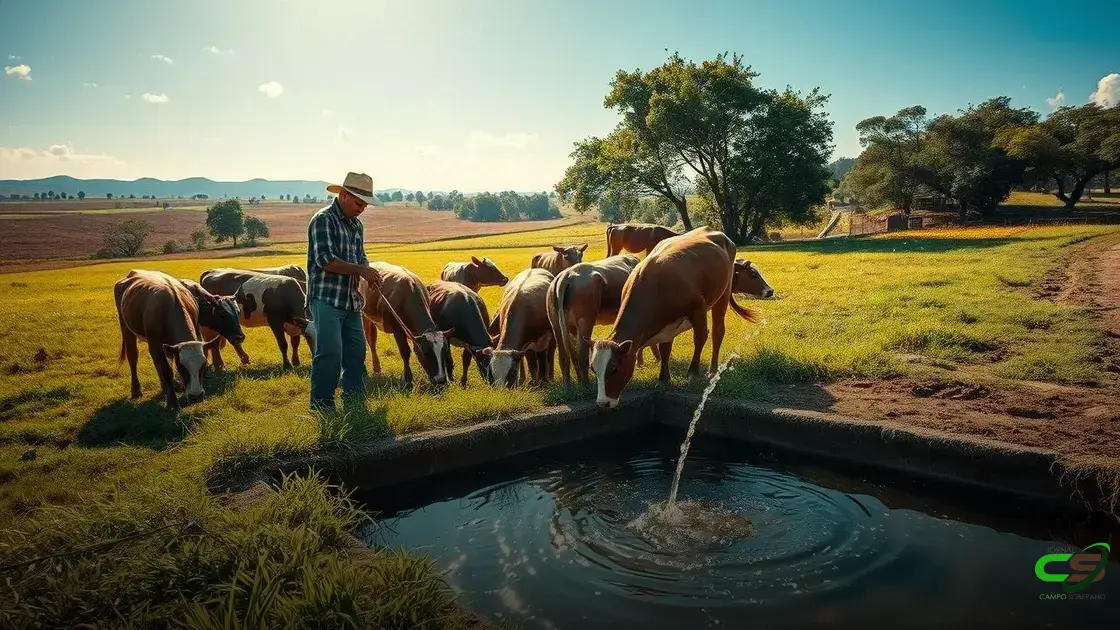 Pecuária: Como garantir água limpa e frequente no cocho do seu gado?